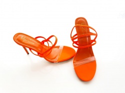 Aila orange strappy shoes